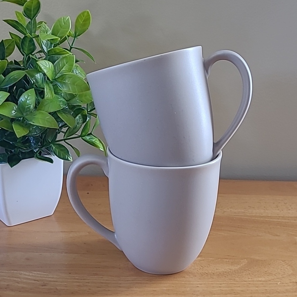 NORITAKE Colorwave Sand 12oz Stoneware Mug with Matte Finish, Set of 2